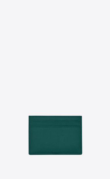 YSL カードホルダー(ダークターコイズ/レザー)